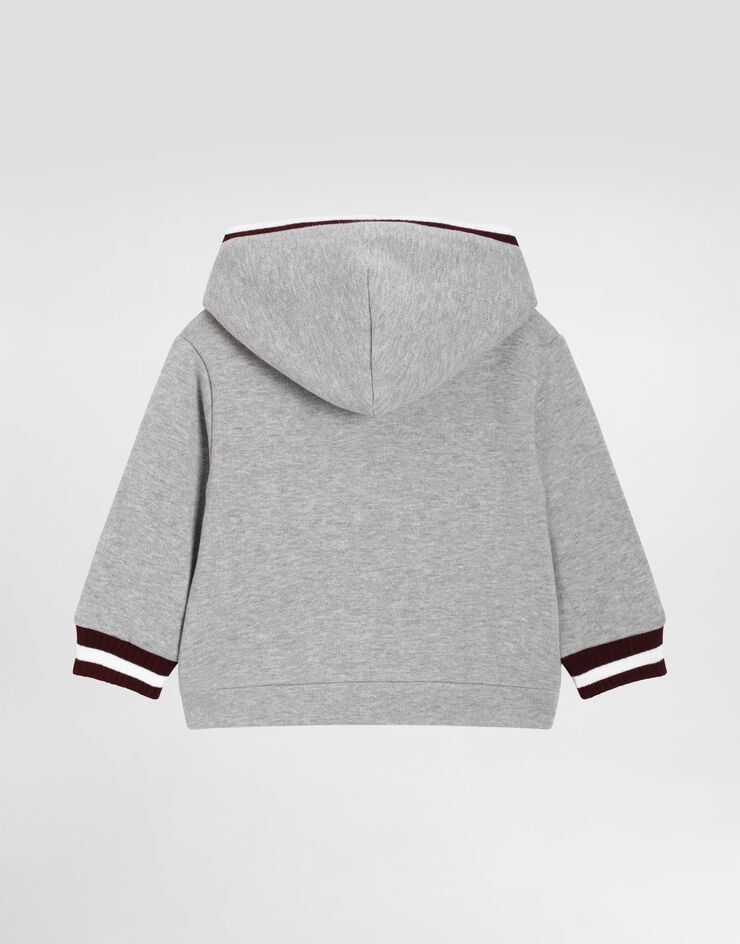 Dolce & Gabbana Sudadera con capucha y bordado Grey L1JWNKG7PVB