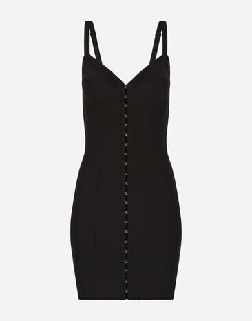 Dolce & Gabbana Short light technical jersey dress Black BB6002AI413