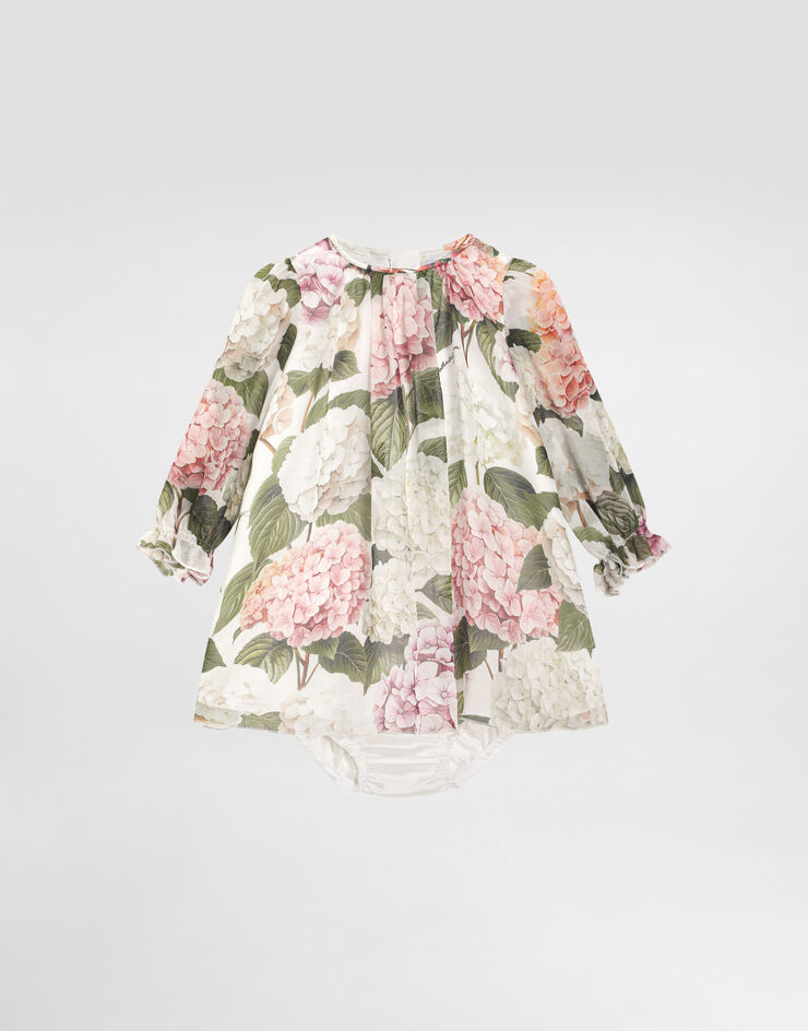 Dolce & Gabbana Hydrangea-print chiffon dress Multicolor L24DH9IS10T