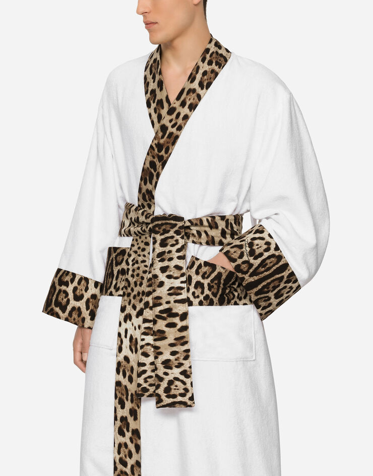 Dolce & Gabbana Cotton Terry Bathrobe Multicolor TCF010TCAGO