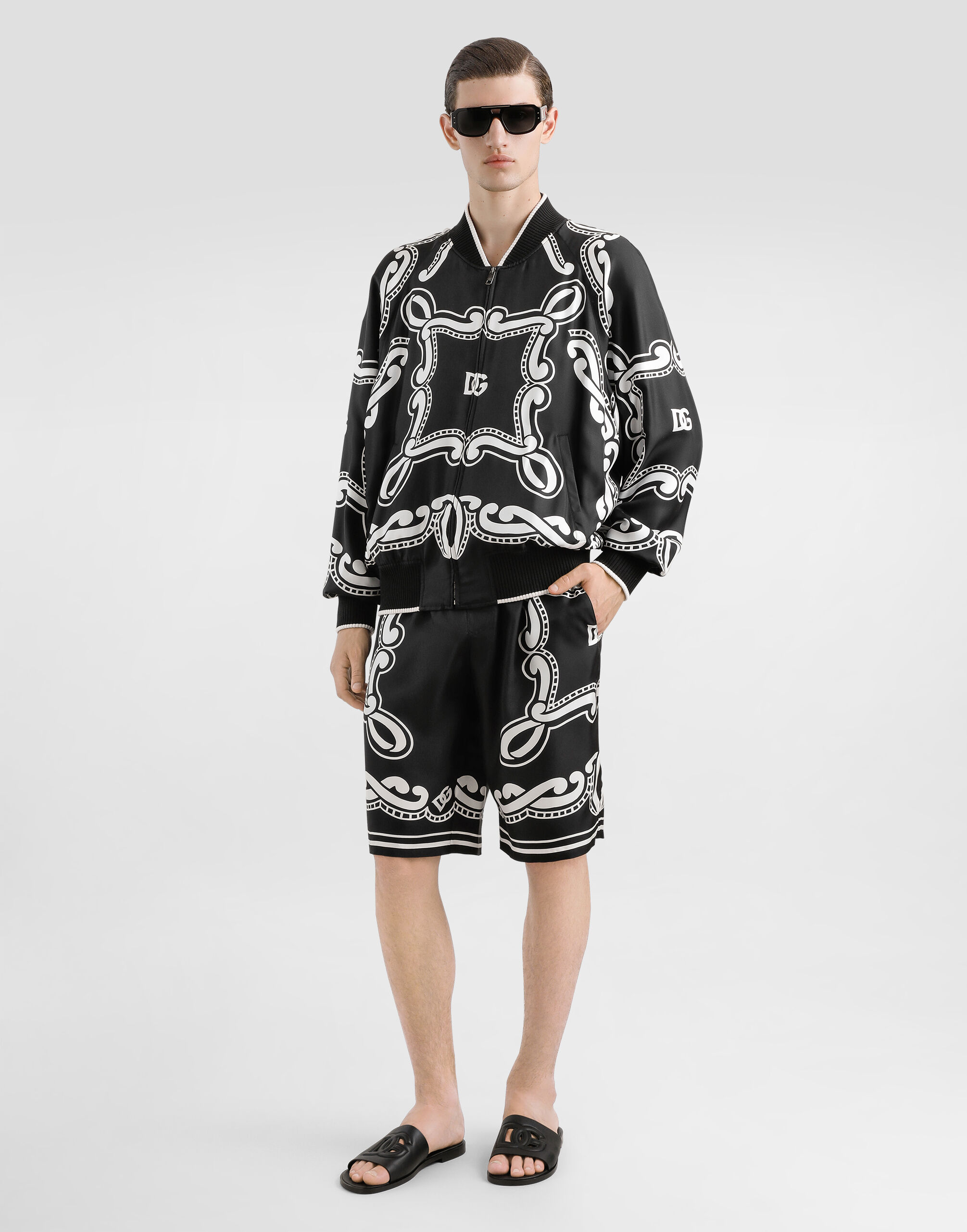 DOLCE & GABBANA シルクドット柄ルームウェア 38
