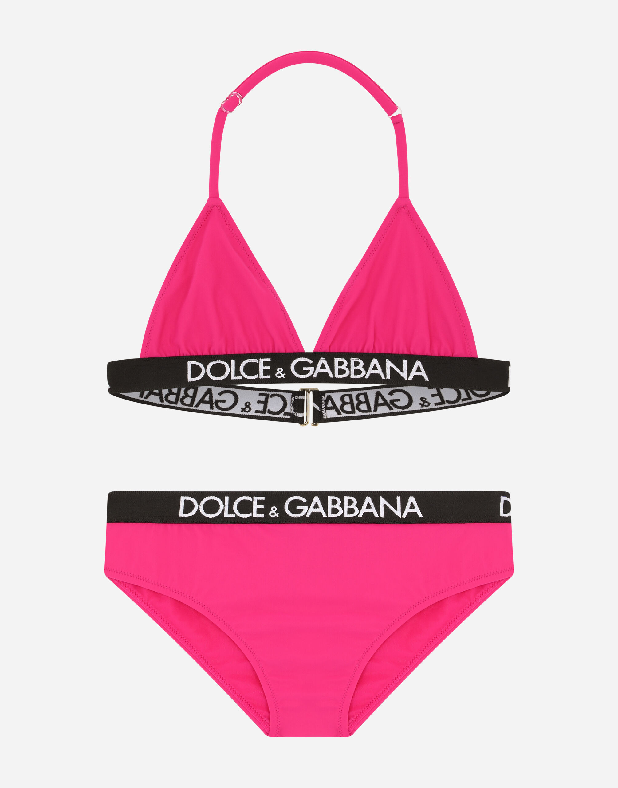 Bikini with branded elastic in Fuchsia for Dolce Gabbana US
