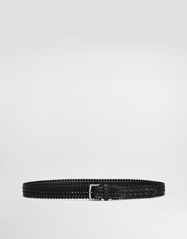 Dolce & Gabbana Ceinture en cuir tressé Noir BC4894A6H39