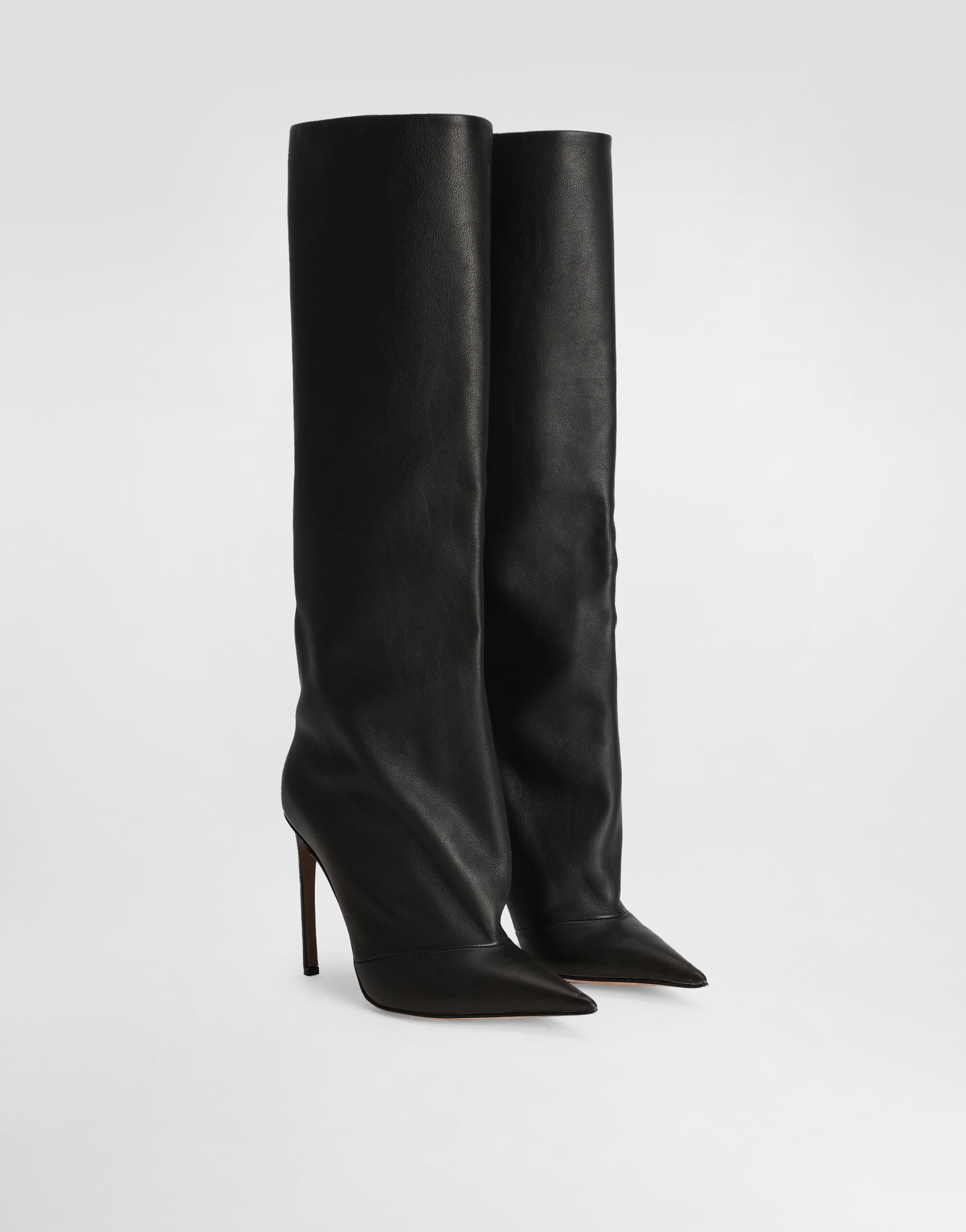 Blackのウィメンズ Devotion calfskin boots | Dolce&Gabbana®