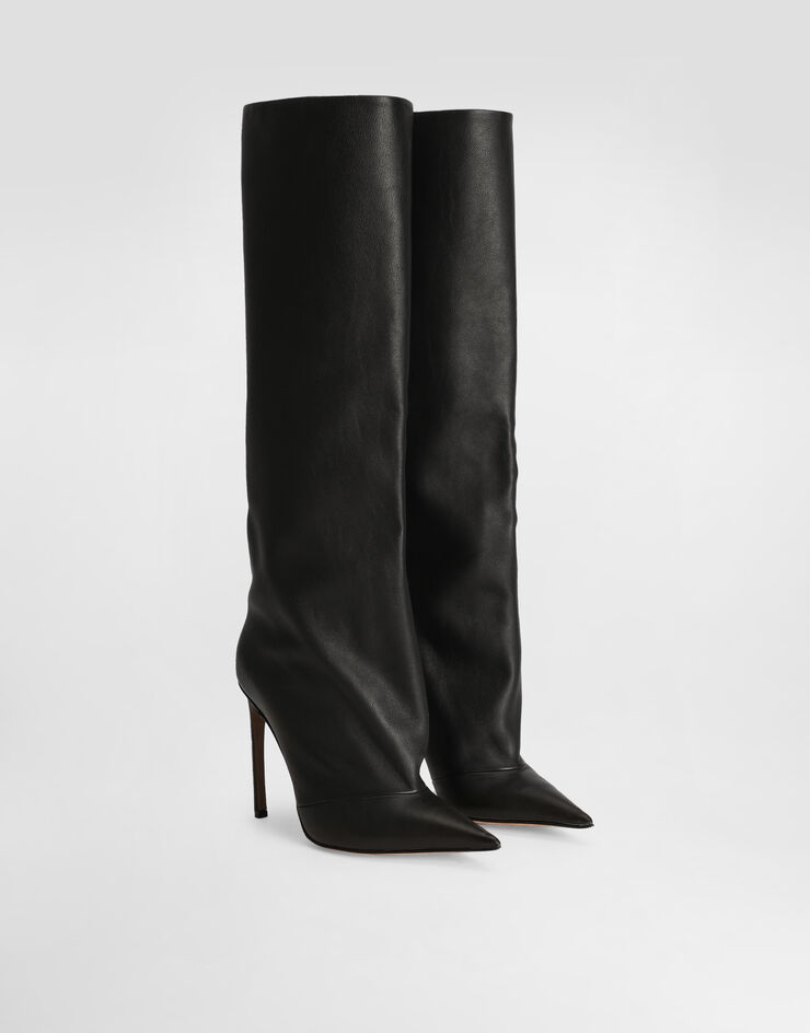 Dolce & Gabbana Devotion calfskin boots Black CU1223AO831