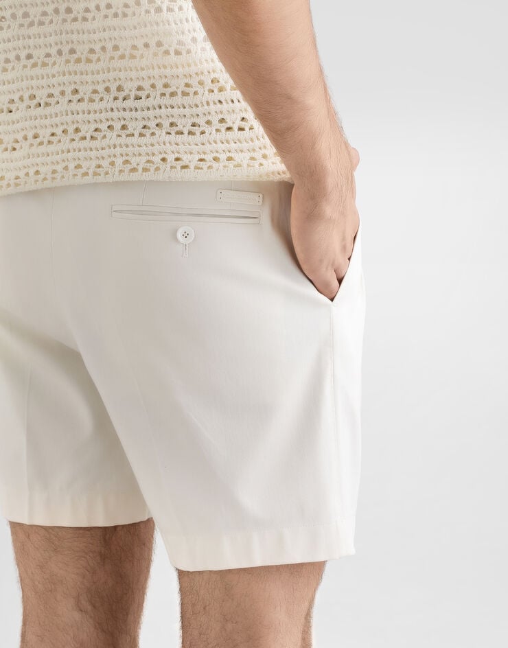 Dolce & Gabbana Fabric bermuda shorts Beige GP1R9TFUFL3