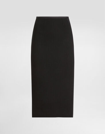 Dolce & Gabbana Wool crepe calf-length pencil dress Print F7AX5TIS1Y6