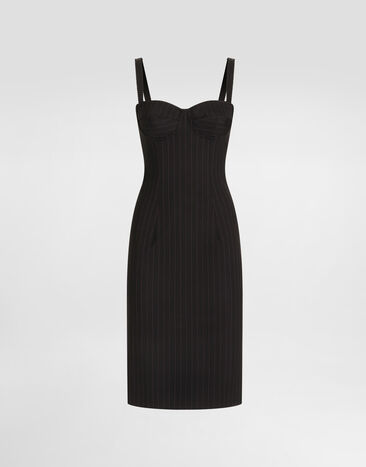 Dolce & Gabbana Pinstripe wool dress Multicolor F621RTFRBDR