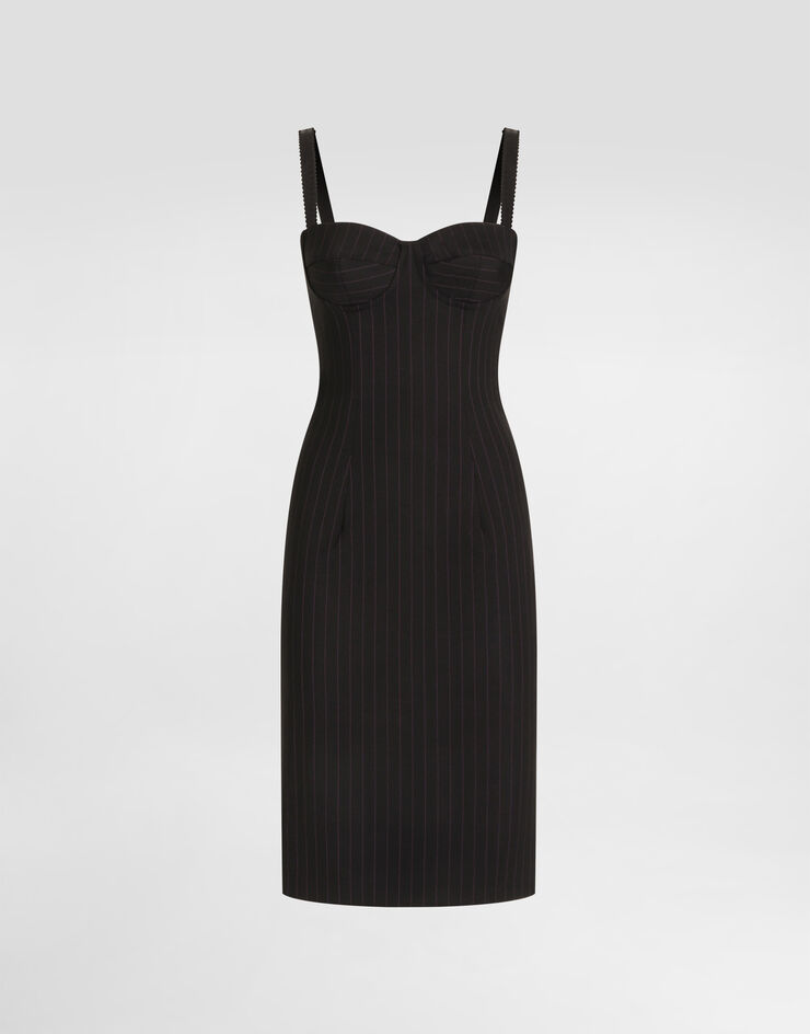 Dolce & Gabbana Pinstripe wool dress Multicolor F621RTFRBDR
