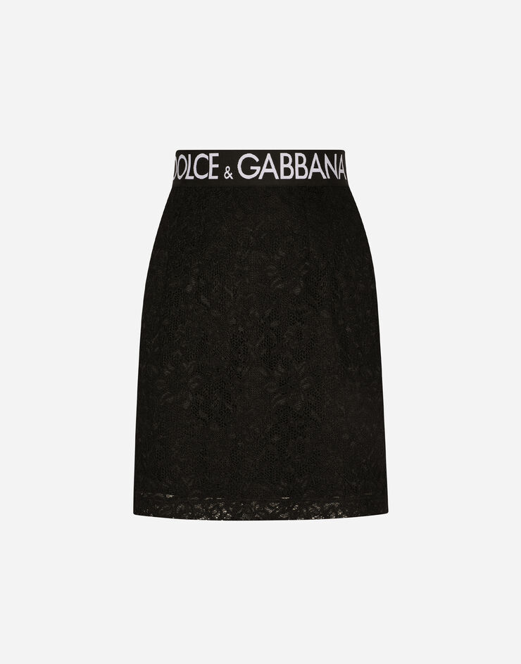 Dolce & Gabbana Minifalda de encaje Negro F4CNKTFLRFF