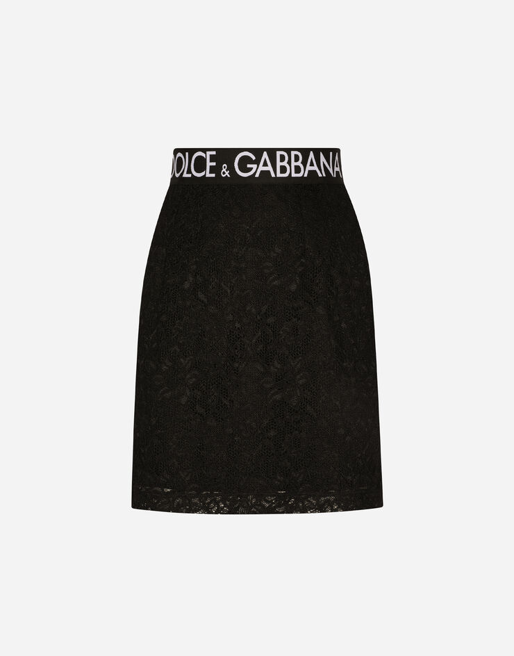 Dolce & Gabbana Мини-юбка из кружева черный F4CNKTFLRFF