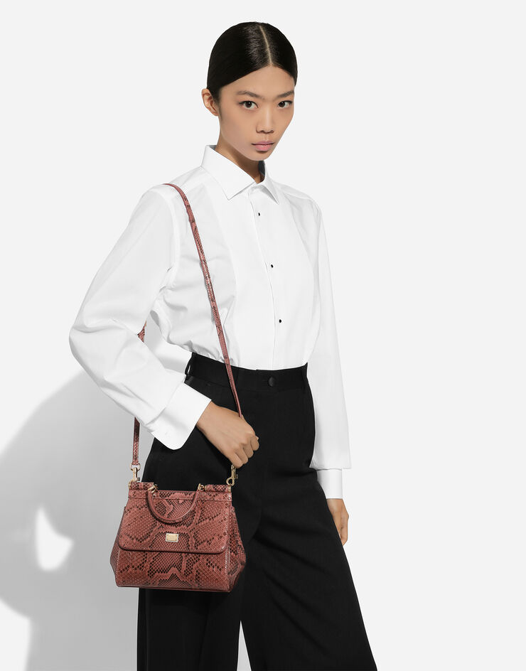 Dolce & Gabbana حقيبة يد سيسيلي متوسطة وردي BB6003A2111