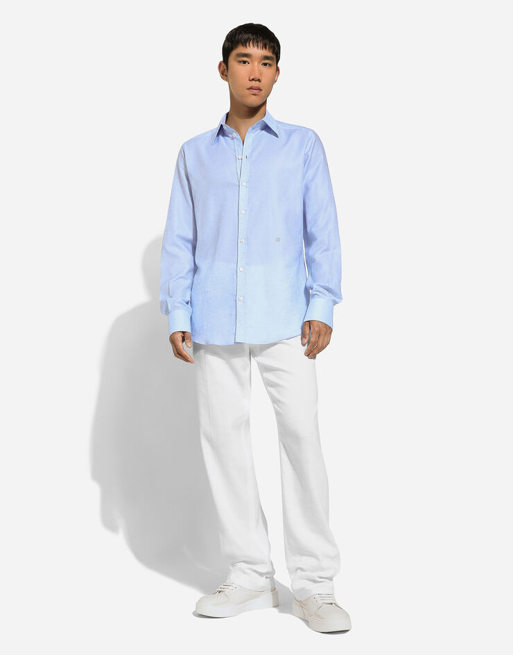 Dolce & Gabbana 棉麻混纺 Martini 衬衫 紫 G5LH9ZFUTB6
