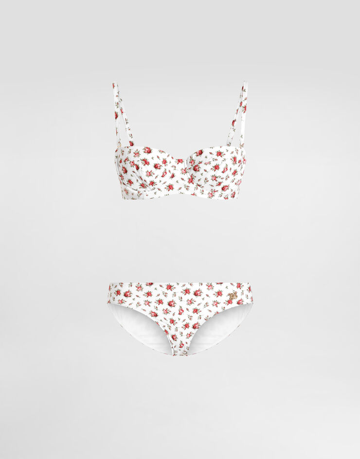 Dolce & Gabbana Small rose-print padded balconette bikini Multicolor O8A17JON0D1