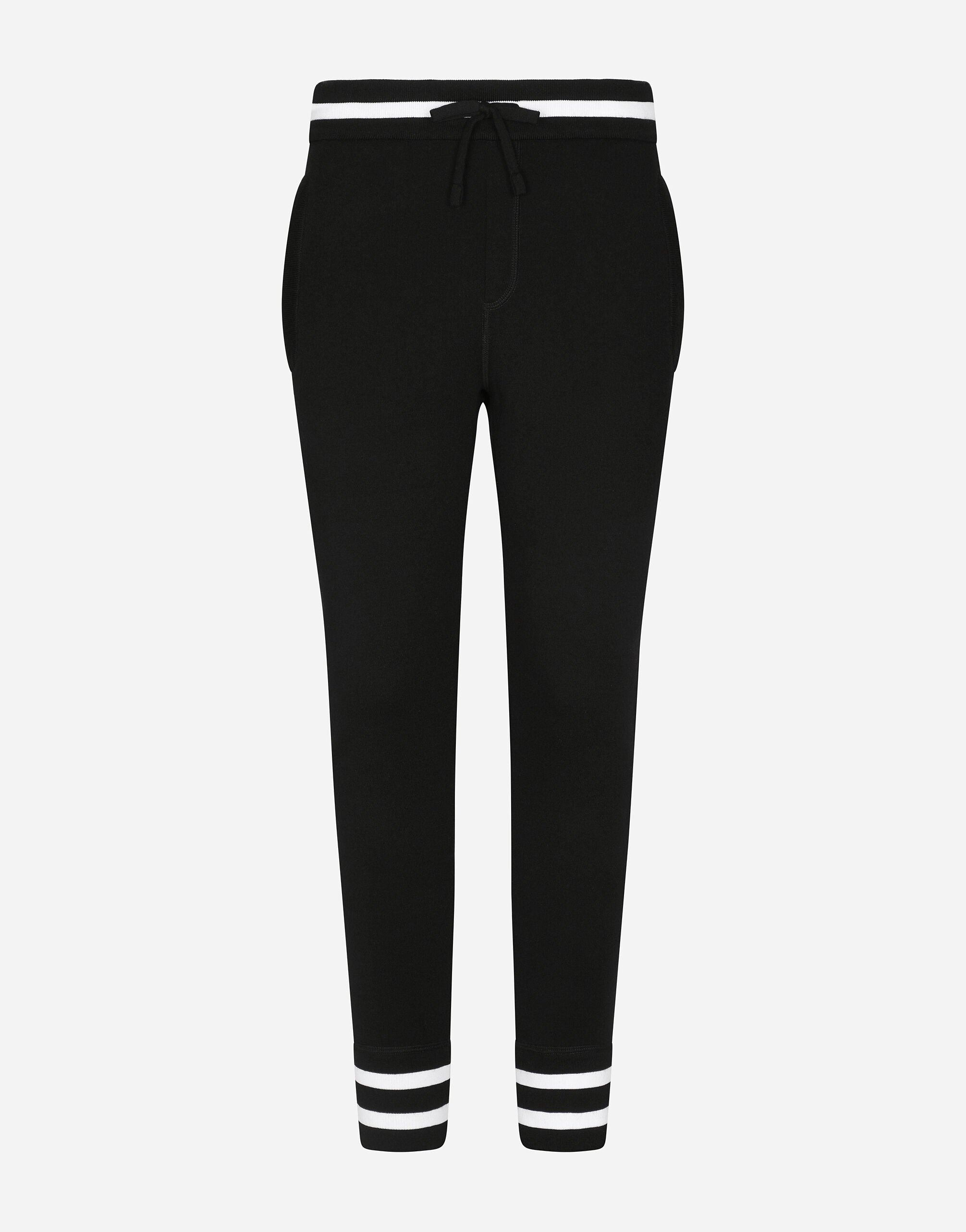 Dolce & Gabbana Wool jogging pants with embroidery Black GVF7AZHU7H9