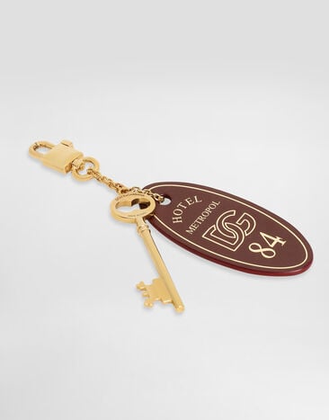 Dolce & Gabbana Calfskin tassel keychain Bordeaux BI3479A0500