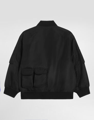 Dolce & Gabbana Cazadora bomber en gabardina Black L42B97G7PTS