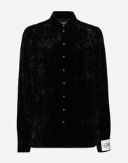 Dolce&Gabbana Crushed velvet shirt Black G5IF1TIS1RF