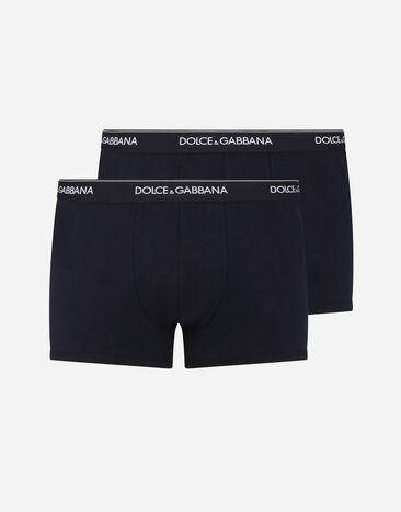 Dolce & Gabbana Pack de deux boxers classiques en coton stretch Imprimé G031TTHI1SV