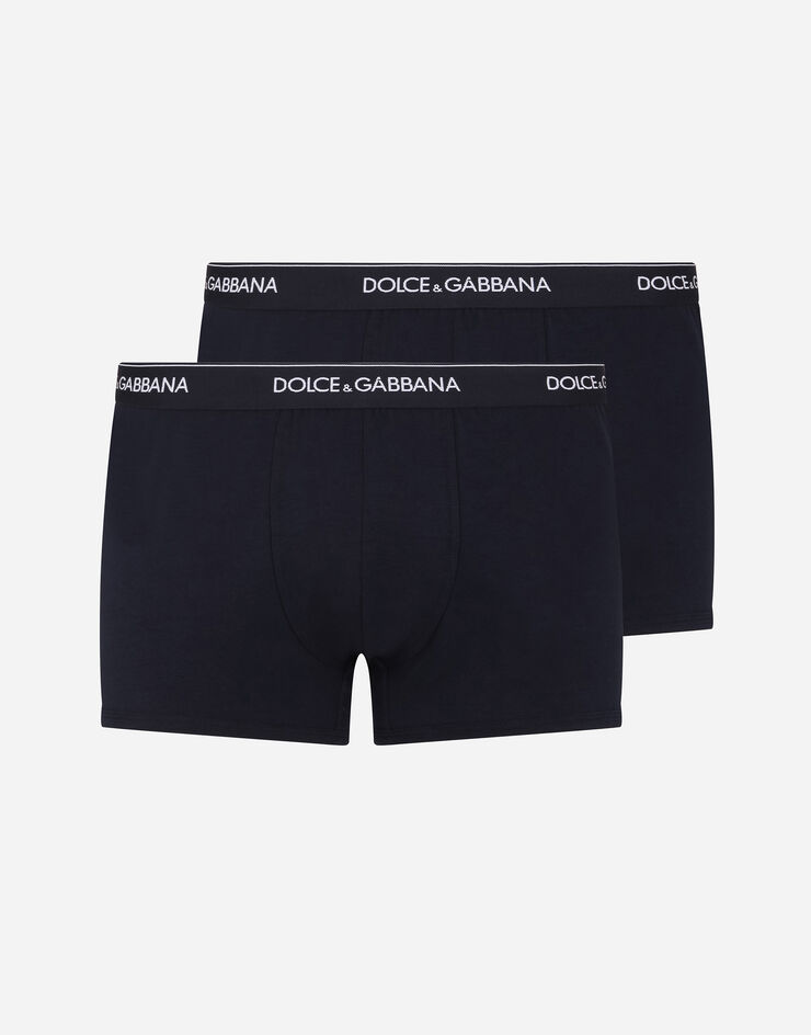 Dolce & Gabbana Боксеры стандартного кроя из эластичного хлопка (комплект × 2) синий M9C07JONN95