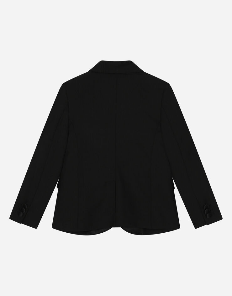 Dolce & Gabbana Einreihiger smoking aus stretch-wollstoff SCHWARZ L41U49FUBBG
