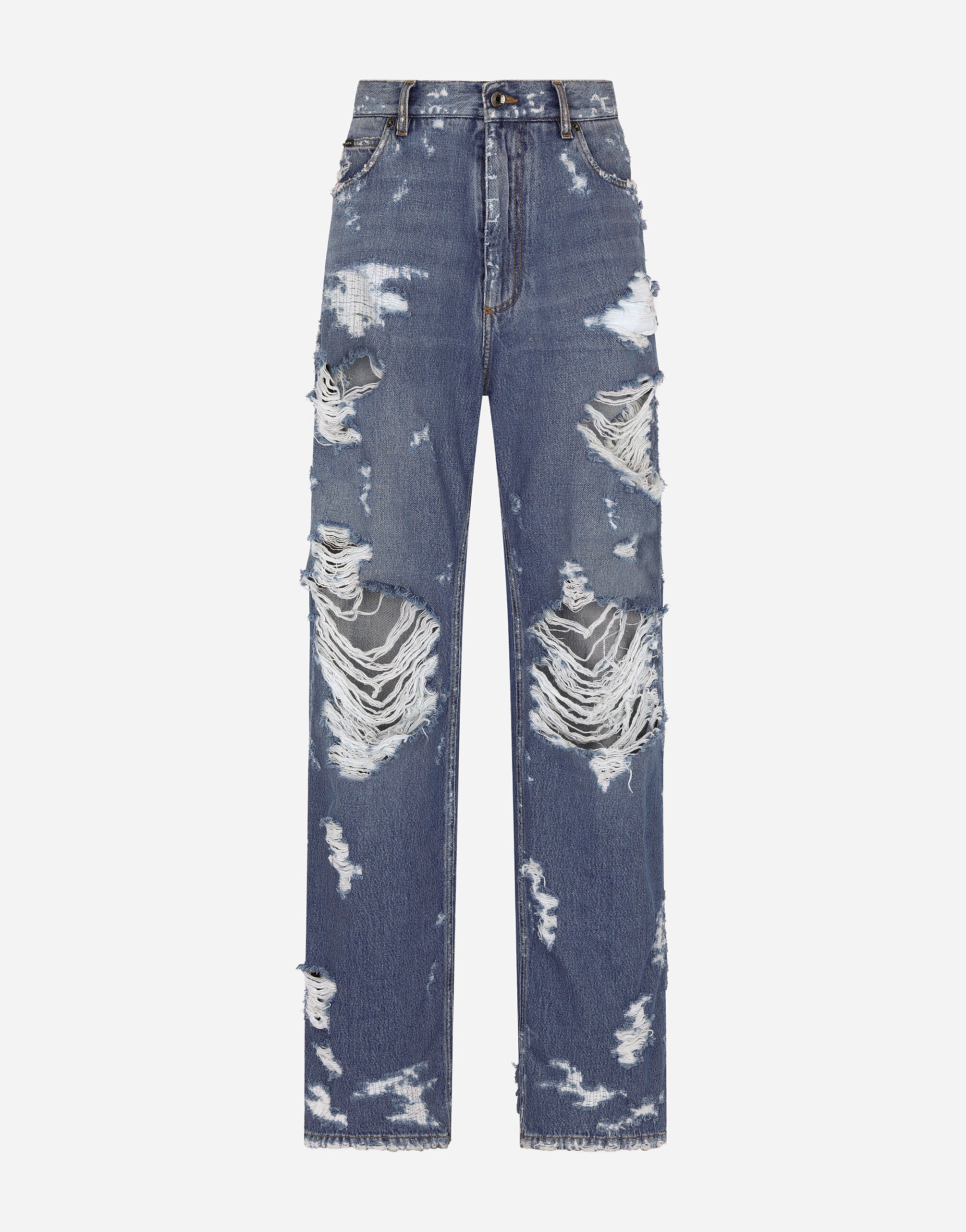 Dolce & Gabbana Jeans with ripped details Gold WEN6L3W1111