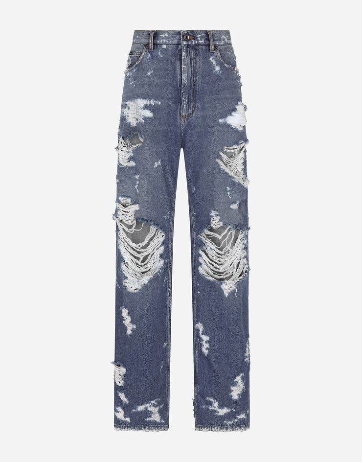 Dolce & Gabbana Jeans in denim con rotture Multicolore FTCGGDG8ET8