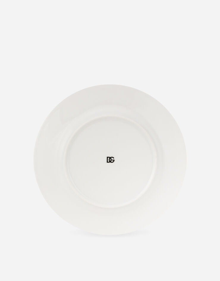Dolce & Gabbana Set 2 Porcelain Dinner Plates Multicolor TC0S04TCALH