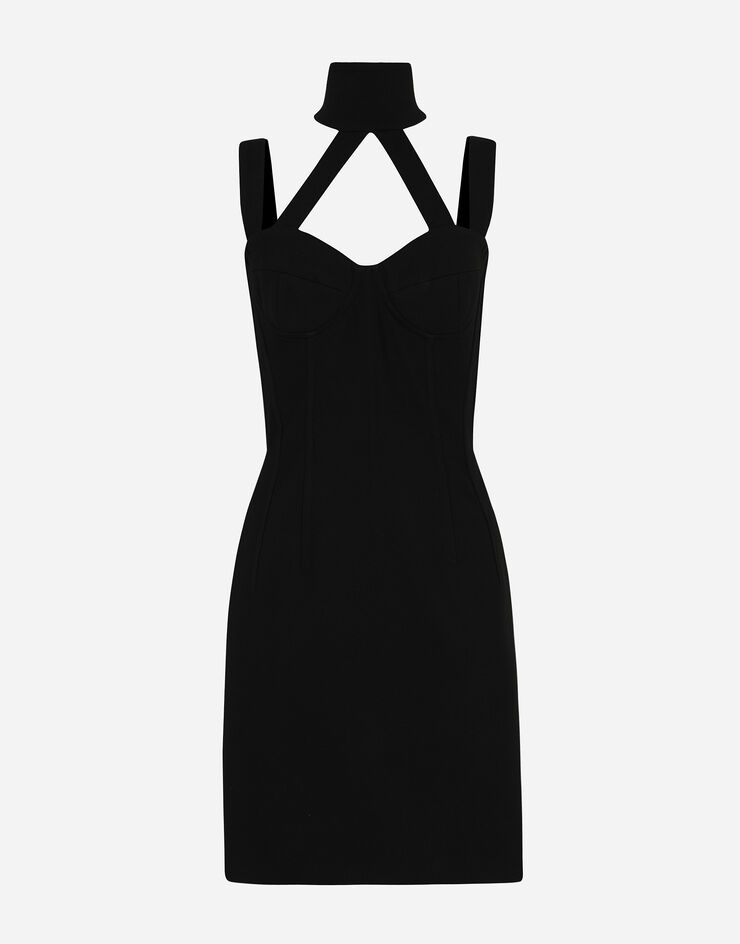 Dolce & Gabbana Short sable dress Black F6R2CTFURE2