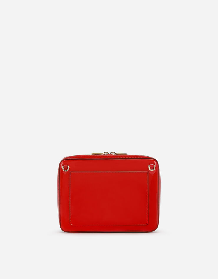 Dolce&Gabbana Camera bag DG Logo Bag moyen format en cuir verni Rouge BB7290A1471