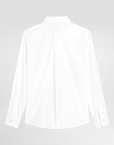 Dolce & Gabbana Camisa en popelina de algodón White L44S63FU5HW