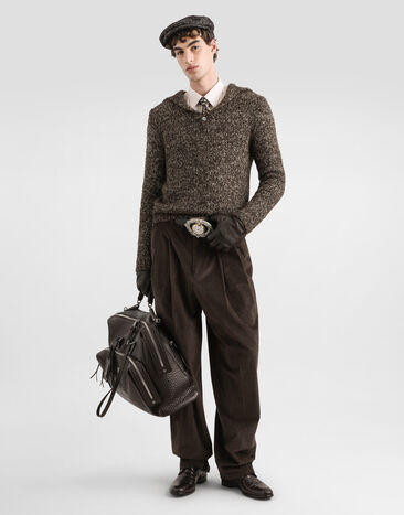 Dolce & Gabbana Alpaca blend polo shirt Dolce & Gabbana Alpaca blend polo shirt Grey GXZCVTJGMK2