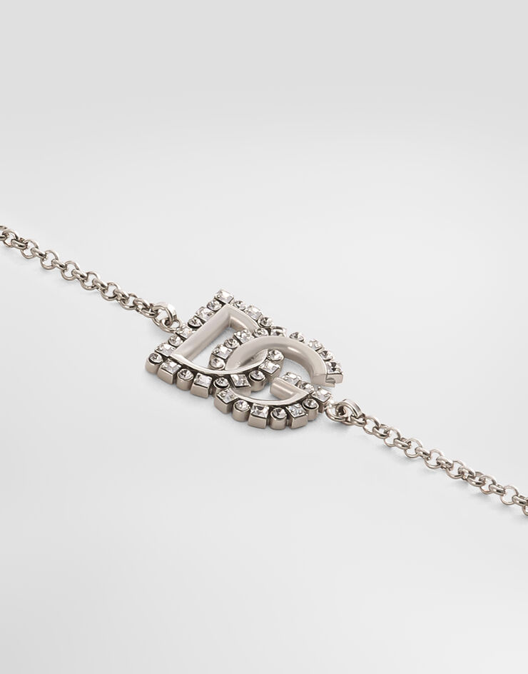 Dolce & Gabbana Fine link bracelet with DG logo Silver WBR2L4W1111