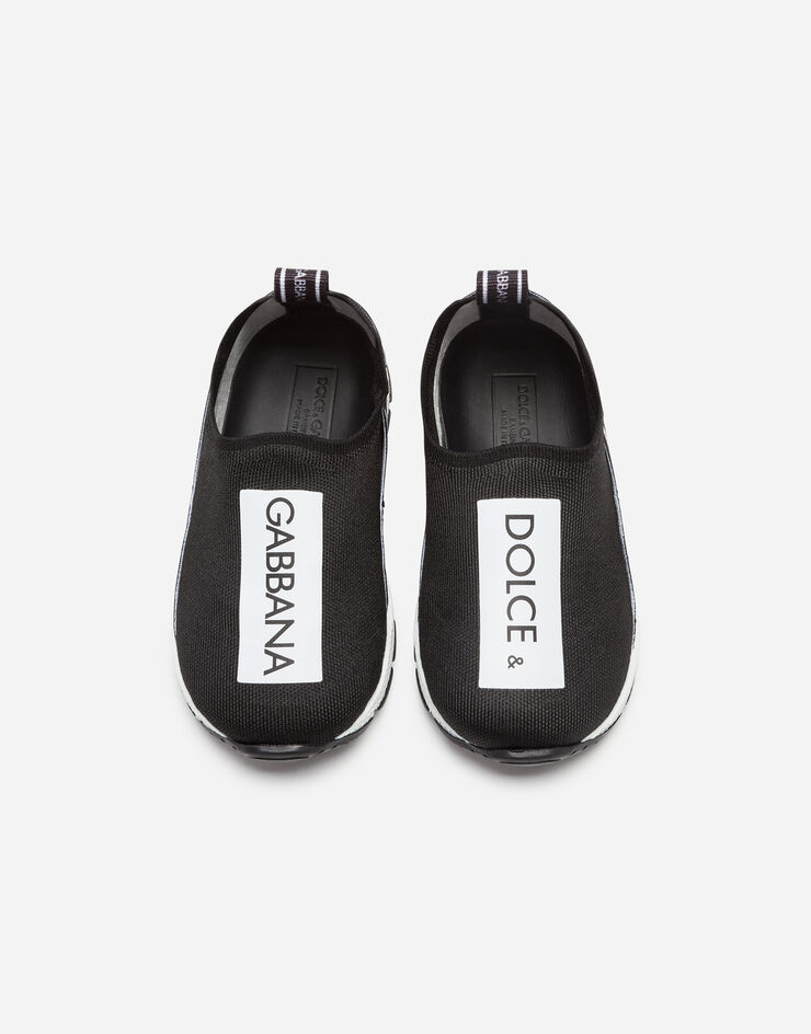 Dolce & Gabbana Sneaker slip on sorrento logo tape Nero DN0105AH677