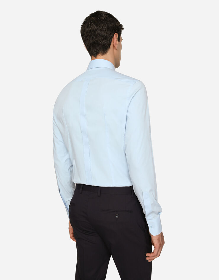 Dolce & Gabbana Stretch poplin Gold-fit shirt Azure G5EJ0TGG826