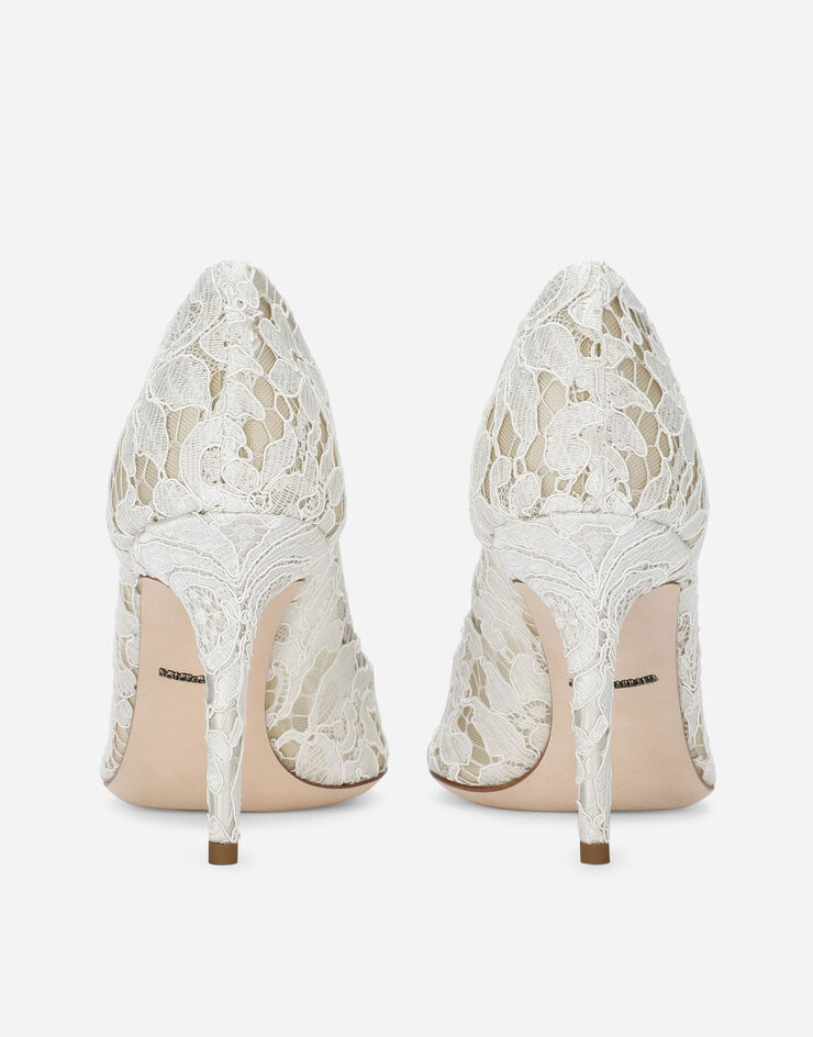 Dolce & Gabbana Pump in Taormina lace with crystals White CD0101AL198