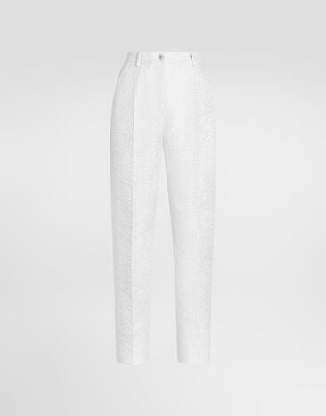 Dolce & Gabbana Hose aus Brokat Dolce & Gabbana Hose aus Brokat White FTAM2THJMR4