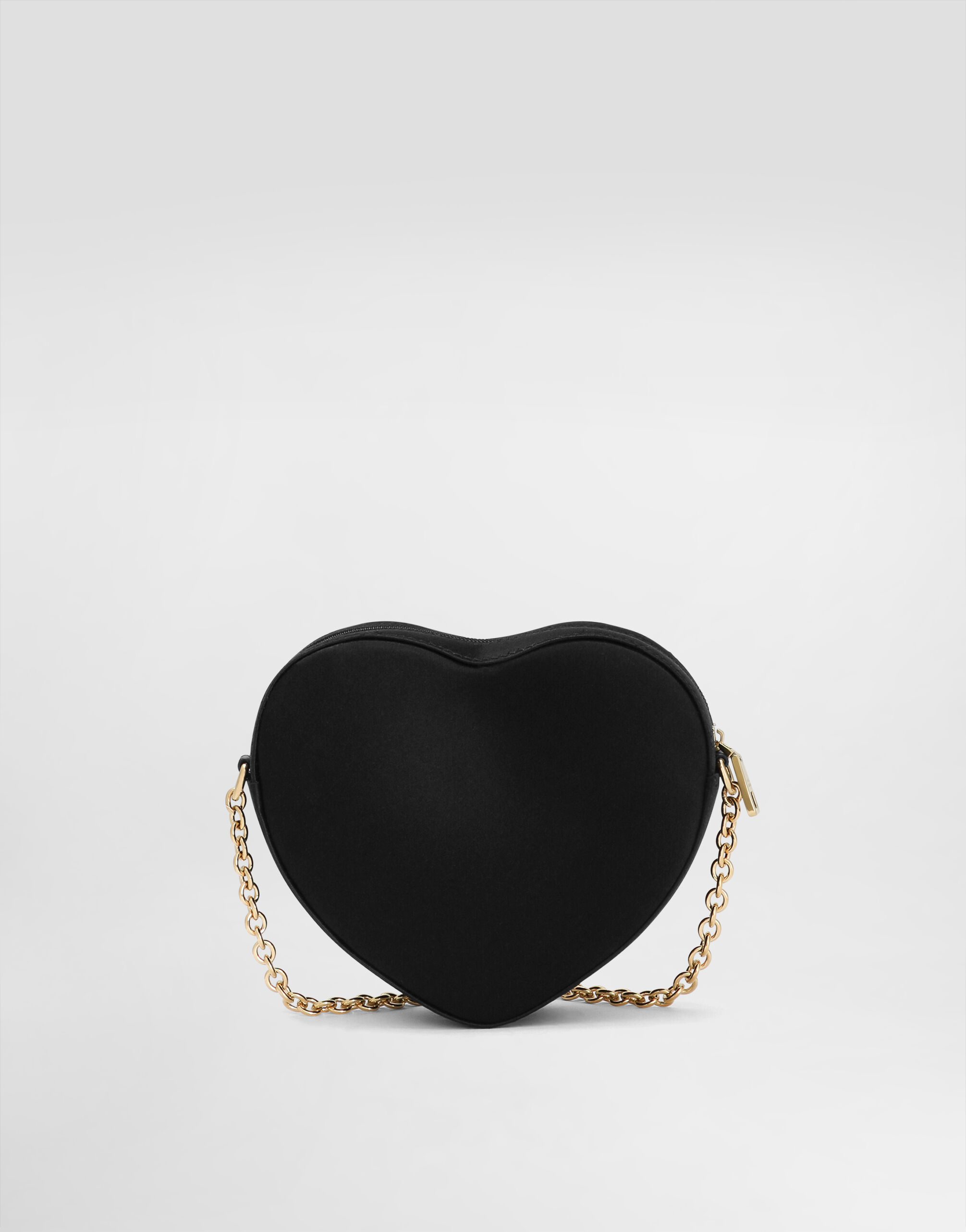 Satin DG Girlie Heart crossbody bag with rhinestone detailing