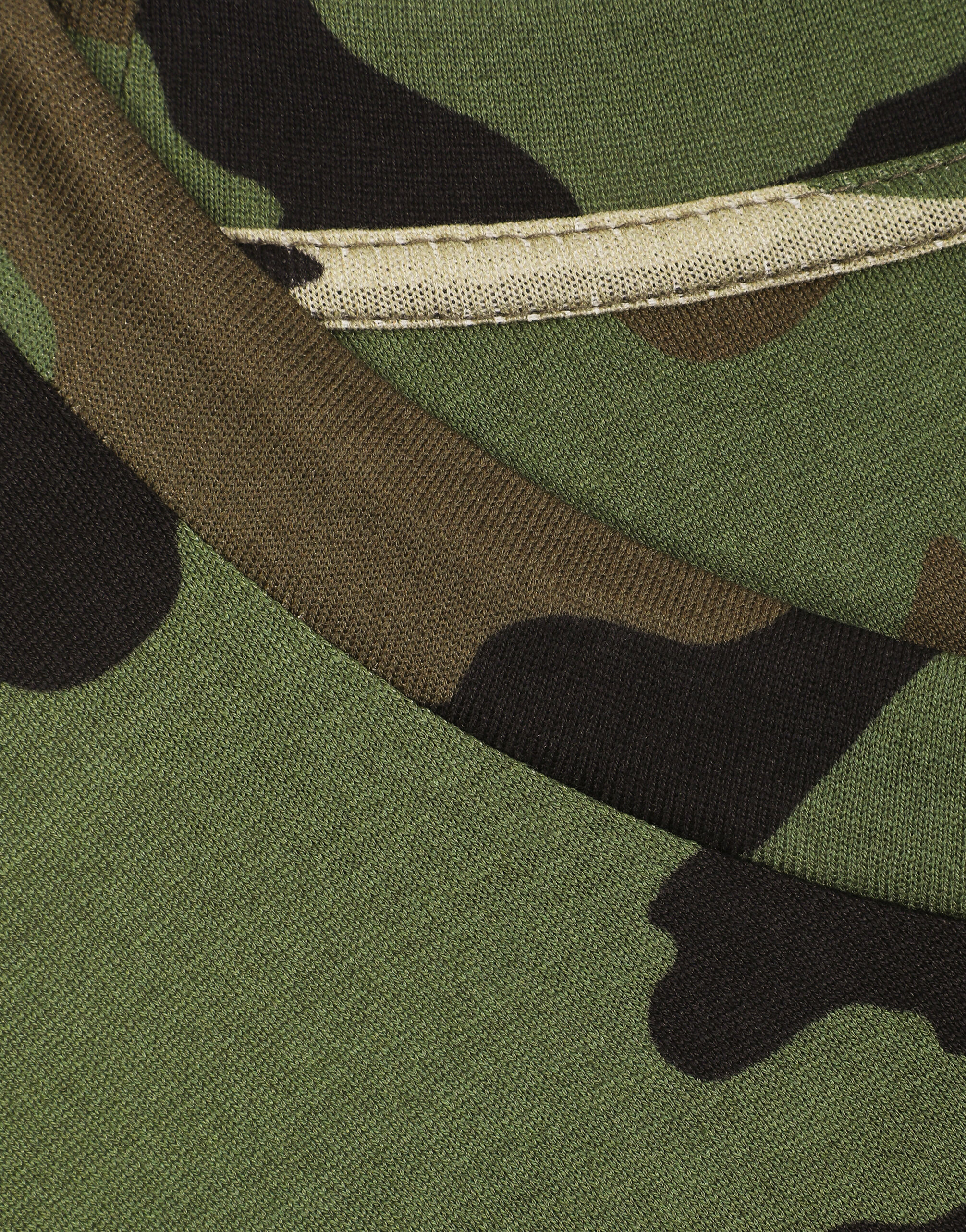 マルチカラーのウィメンズ Cropped camouflage-print jersey T