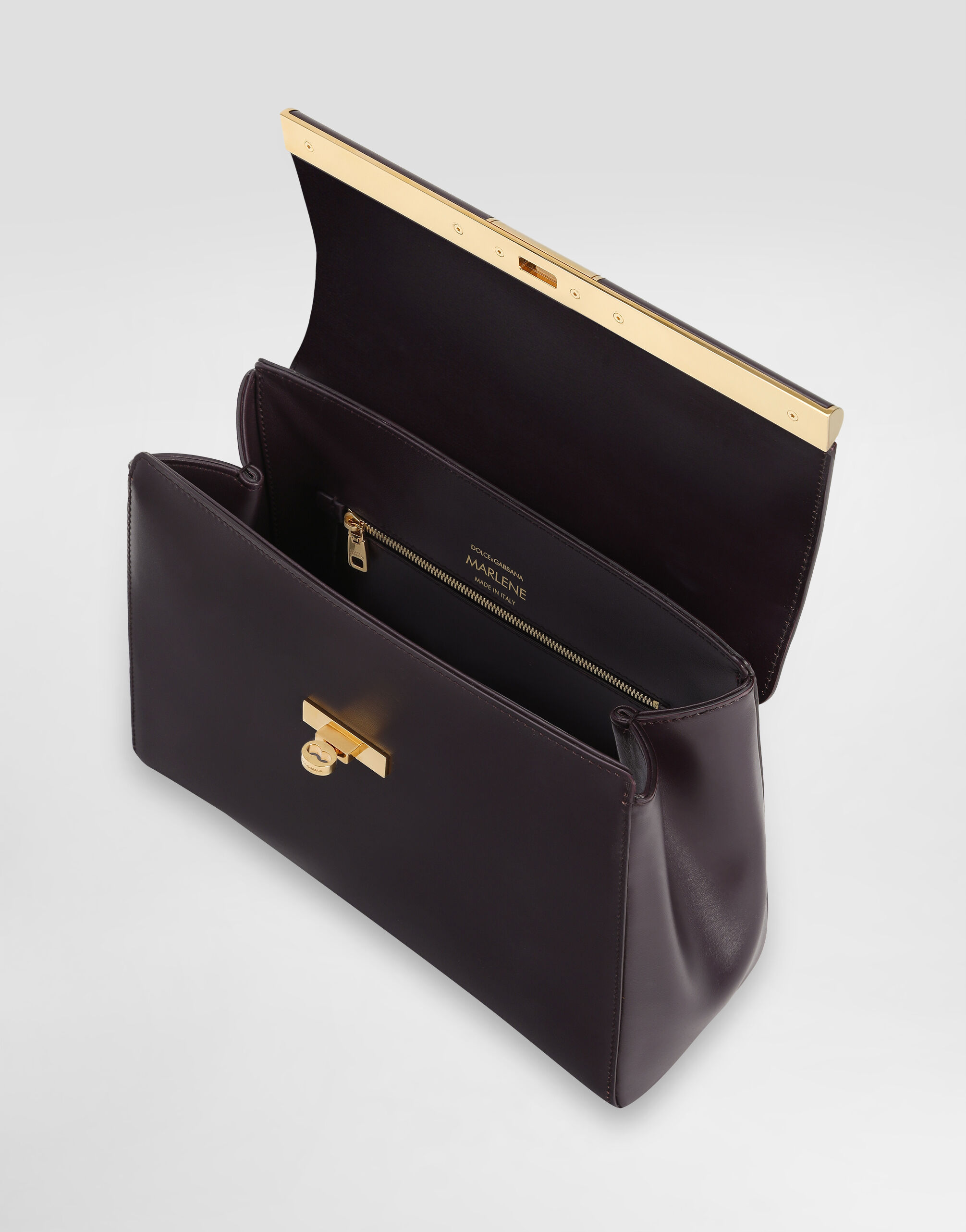 Marlene handbag in palmellato calfskin in Bordeaux for Women