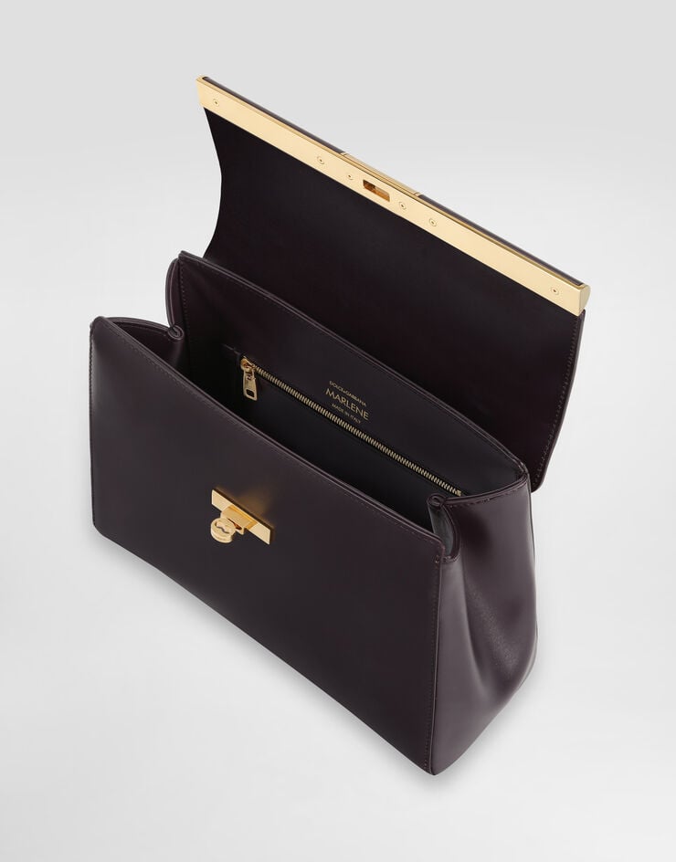 Dolce & Gabbana Marlene handbag in palmellato calfskin Bordeaux BB7932A3G19