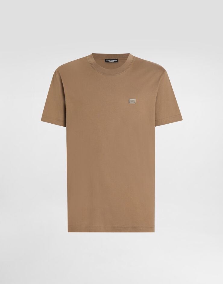 Dolce & Gabbana Cotton T-shirt with tag Brown G8RN8TG7N7A