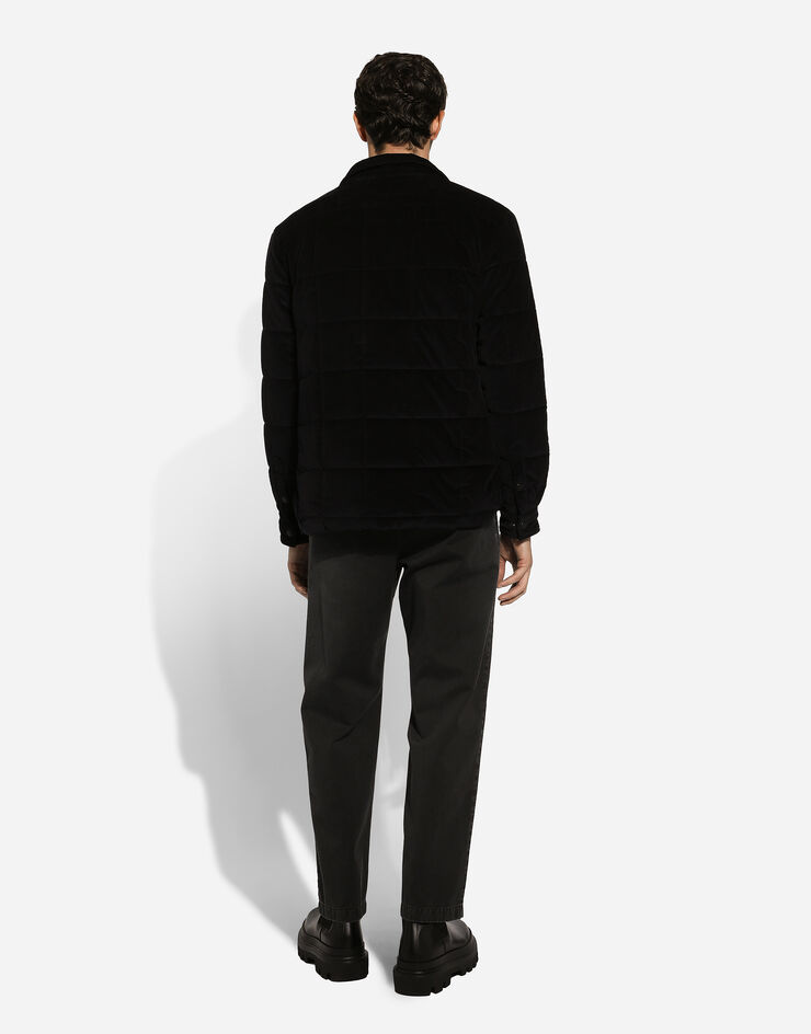 Dolce & Gabbana Pull ras de cou en laine à logo DG Noir GXX01TJCVYO