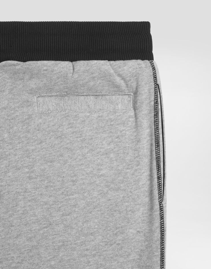 Dolce & Gabbana Pantaloni jogging in felpa con ricamo Dolce&Gabbana Grigio L4JPKSG7PBO