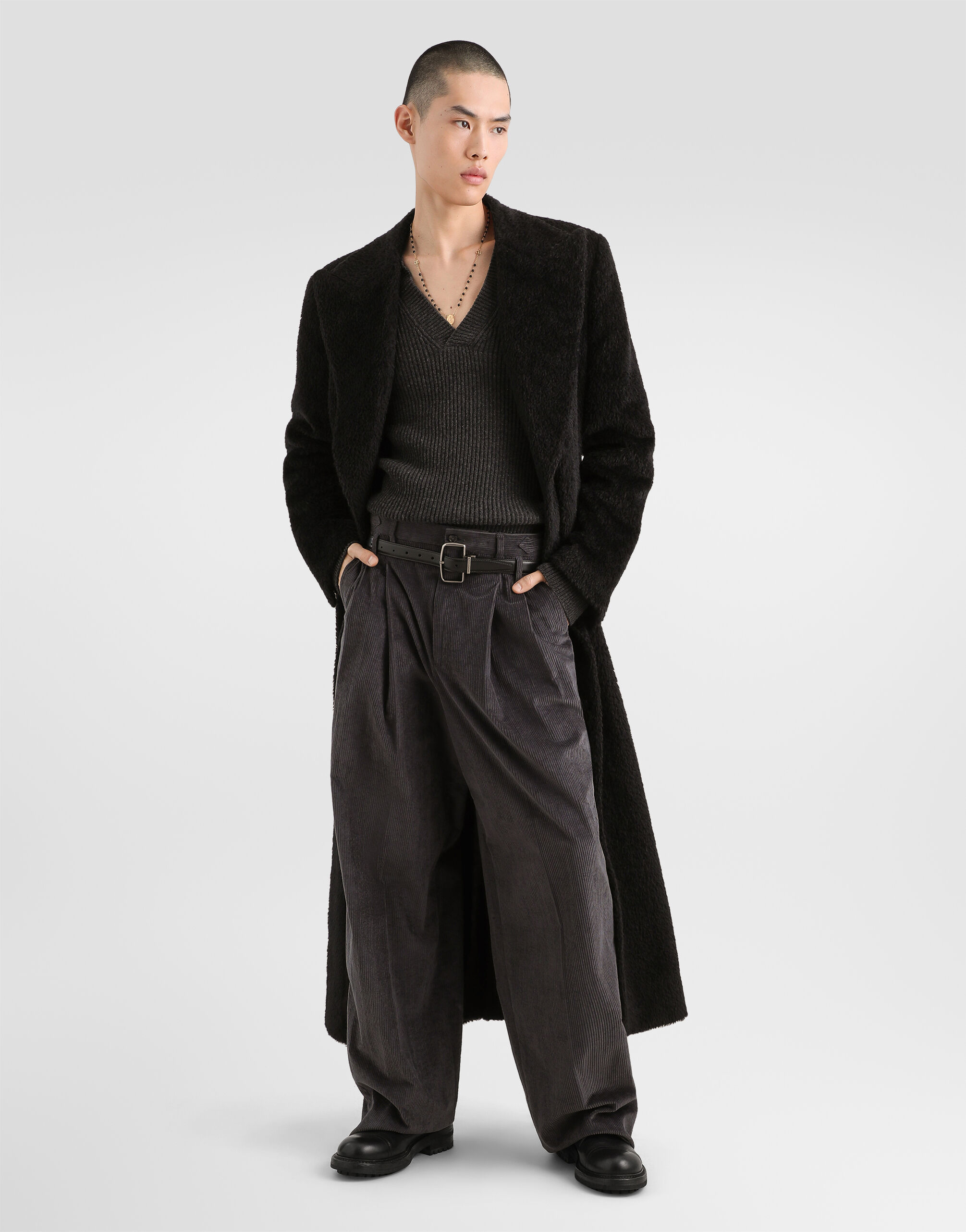 Velvet trousers in Grey for Men | Dolce&Gabbana® US
