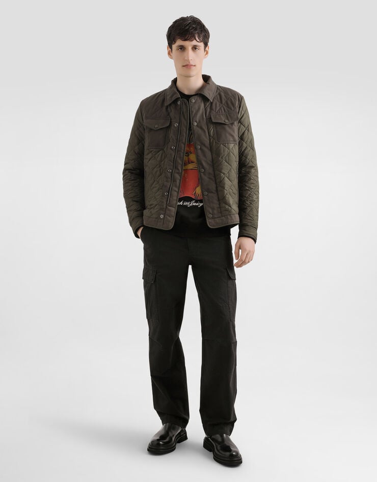 Dolce & Gabbana Sweatshirt with print and embroidery Black G9AHSZG7PHG