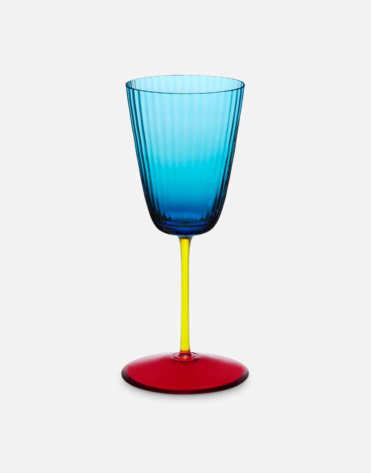 Ombré Wine Glass, Blue & Pink — JOHNNIE Q