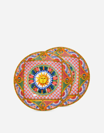 Dolce & Gabbana Set 2 Porcelain Soup Plates Multicolor TC0S05TCA88