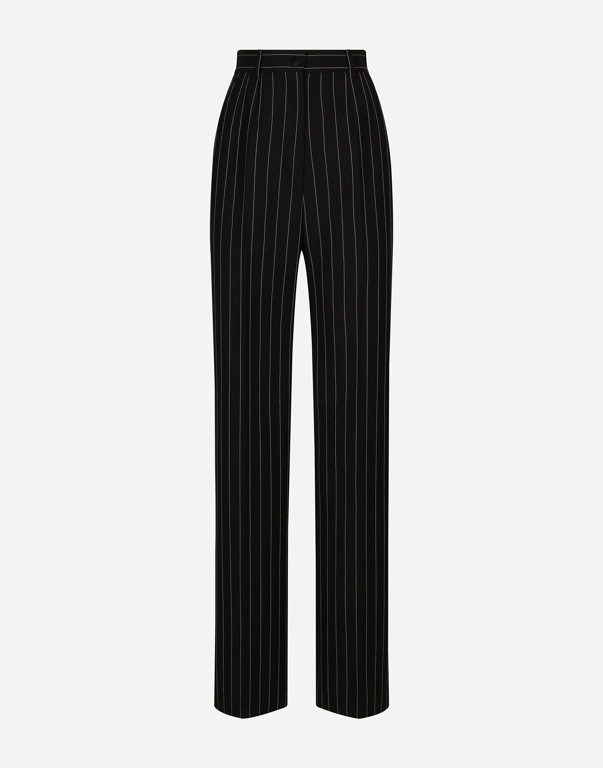 Dolce & Gabbana Flared pinstripe wool pants Print FTCJUTHS5NO