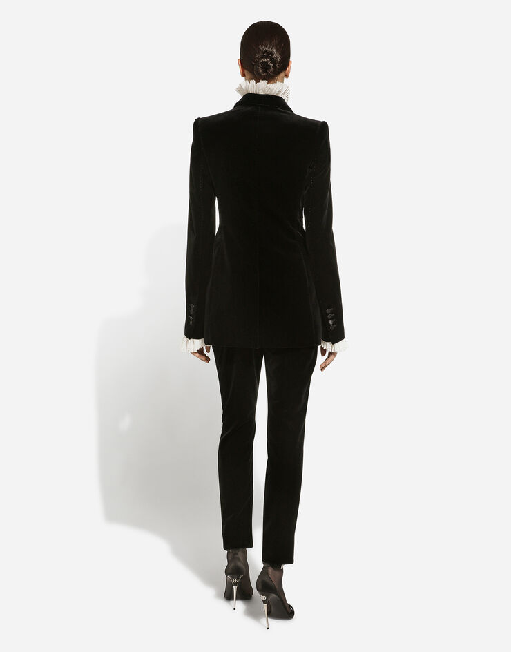 Dolce & Gabbana Двубортный жилет из шерсти с круглым вырезом черный F791FTFU28J